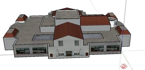 某单层餐馆综合建筑设计方案（含SU模型概述）